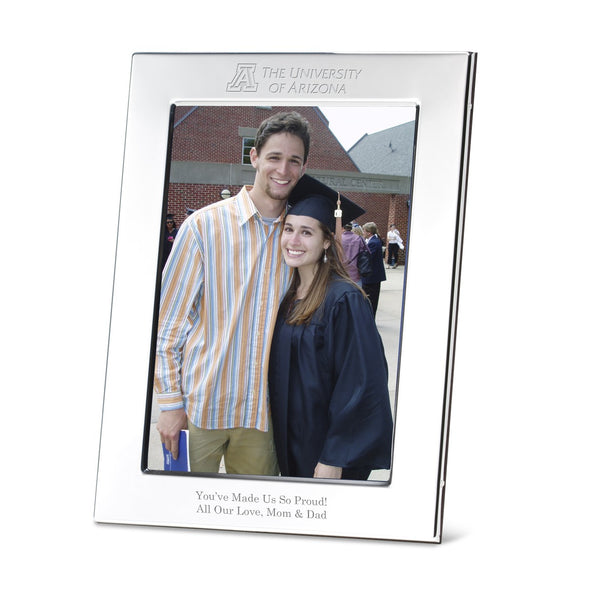 University of Arizona Polished Pewter 5x7 Picture Frame Shot #1