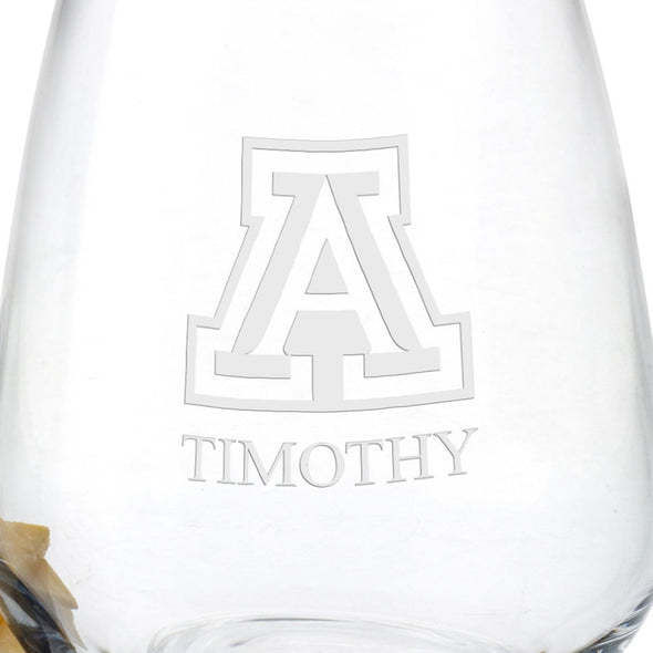 University of Arizona Stemless Wine Glasses - Set of 2 Shot #3