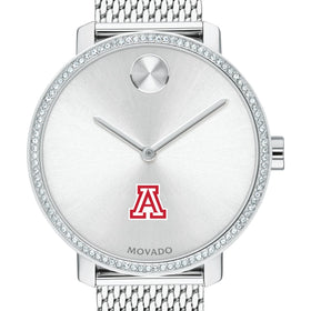 University of Arizona Women's Movado Bold with Crystal Bezel & Mesh Bracelet Shot #1