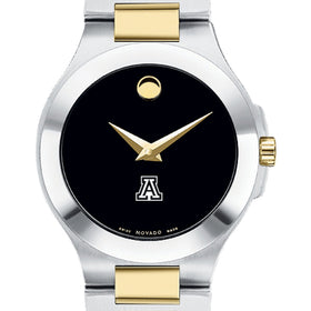 University of Arizona Women&#39;s Movado Collection Two-Tone Watch with Black Dial Shot #1