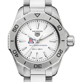 University of Arizona Women&#39;s TAG Heuer Steel Aquaracer with Silver Dial Shot #1