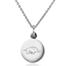 University of Arkansas Necklace with Charm in Sterling Silver Shot #1