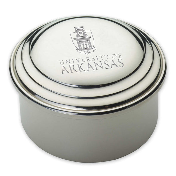 University of Arkansas Pewter Keepsake Box Shot #1