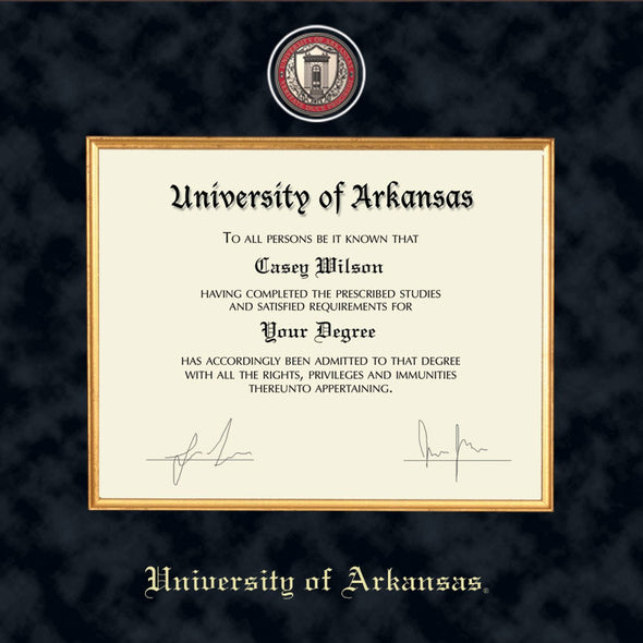 University of Arkansas Ph.D. Diploma Frame - Excelsior Shot #2