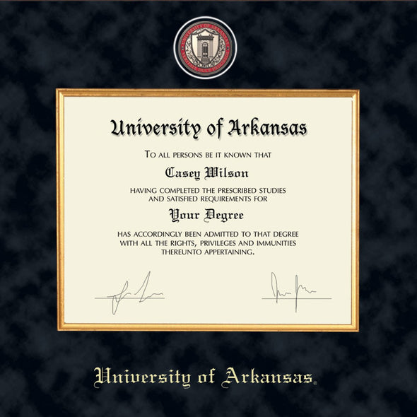 University of Arkansas PhD Diploma Frame - Excelsior Shot #2