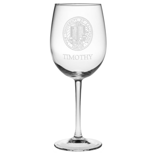 University of California, Davis Red Wine Glasses - Made in the USA Shot #2