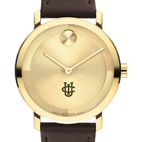 University of California, Irvine Men&#39;s Movado BOLD Gold with Chocolate Leather Strap Shot #1