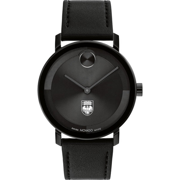 University of Chicago Men&#39;s Movado BOLD with Black Leather Strap Shot #2