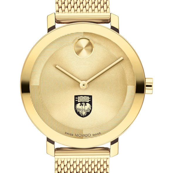 University of Chicago Women's Movado Bold Gold with Mesh Bracelet Shot #1