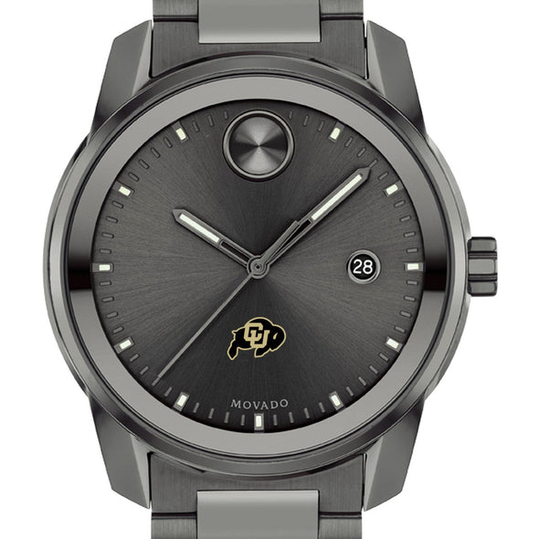 University of Colorado Men's Movado BOLD Gunmetal Grey with Date Window Shot #1