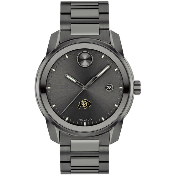 University of Colorado Men's Movado BOLD Gunmetal Grey with Date Window Shot #2