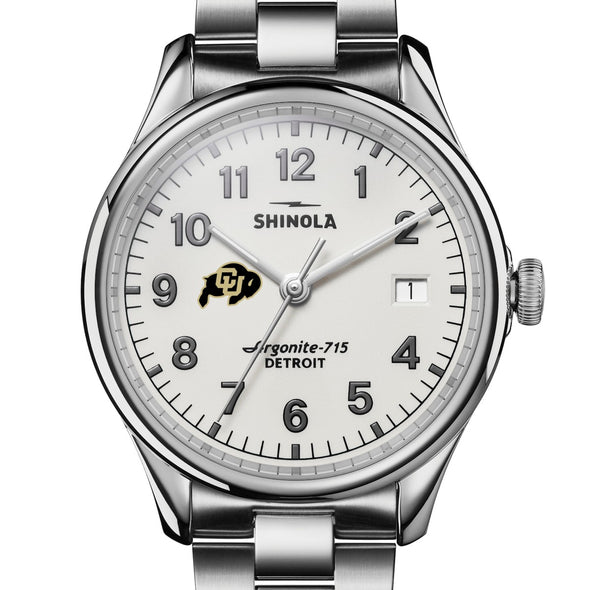 University of Colorado Shinola Watch, The Vinton 38 mm Alabaster Dial at M.LaHart & Co. Shot #1
