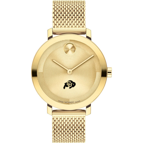University of Colorado Women's Movado Bold Gold with Mesh Bracelet Shot #2