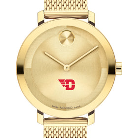 University of Dayton Women's Movado Bold Gold with Mesh Bracelet Shot #1