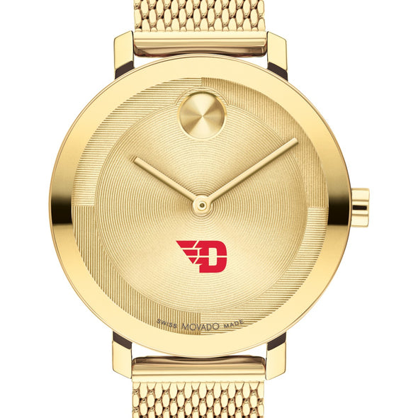 University of Dayton Women's Movado Bold Gold with Mesh Bracelet Shot #1
