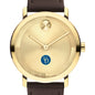 University of Delaware Men's Movado BOLD Gold with Chocolate Leather Strap Shot #1