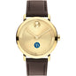 University of Delaware Men's Movado BOLD Gold with Chocolate Leather Strap Shot #2