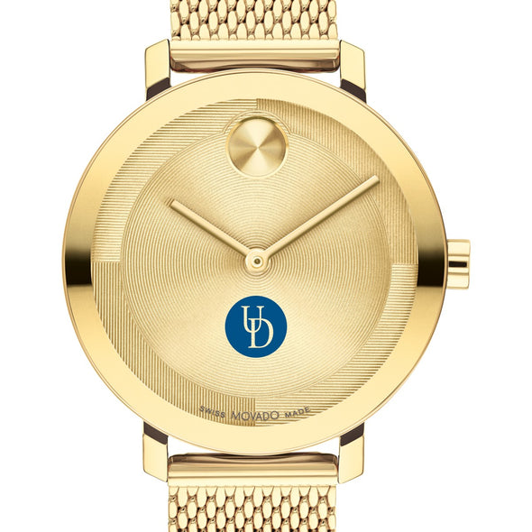 University of Delaware Women's Movado Bold Gold with Mesh Bracelet Shot #1