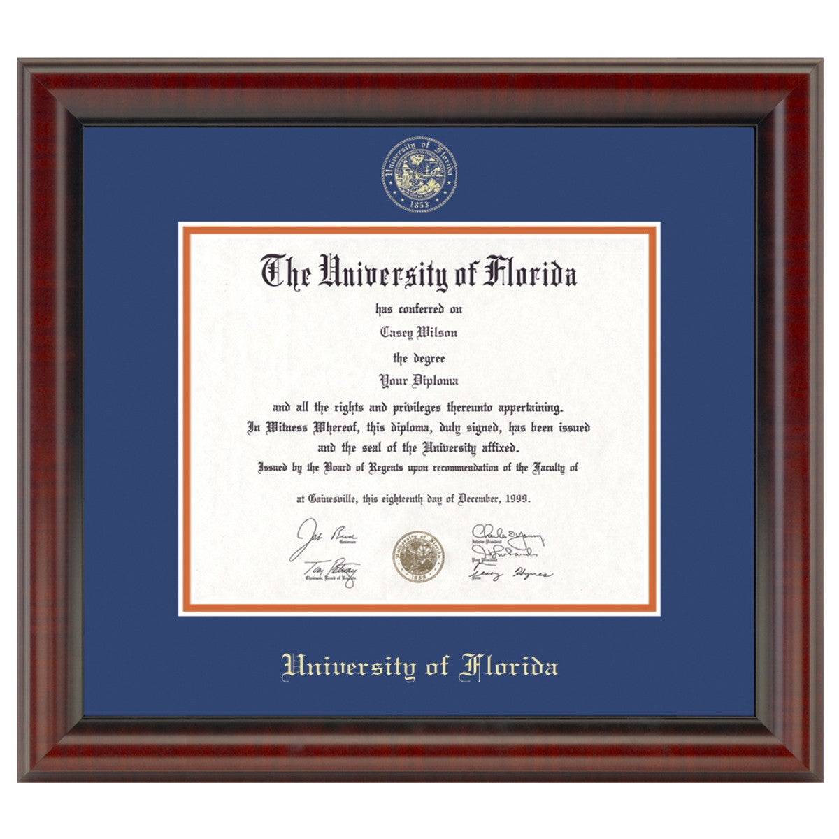 Florida Frame Program Florida Diploma Frame - Fidelitas | M.LaHart & Co.