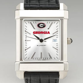 University of Georgia Men&#39;s Collegiate Watch with Leather Strap Shot #1