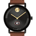 University of Georgia Men's Movado BOLD with Cognac Leather Strap