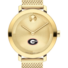 University of Georgia Women's Movado Bold Gold with Mesh Bracelet Shot #1