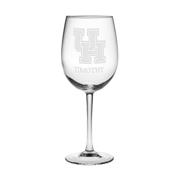 University of Houston Red Wine Glasses - Set of 2 - Made in the USA Shot #1