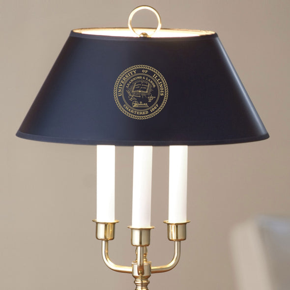 University of Illinois Lamp in Brass &amp; Marble Shot #2