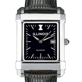 University of Illinois Men's Black Quad with Leather Shot #1