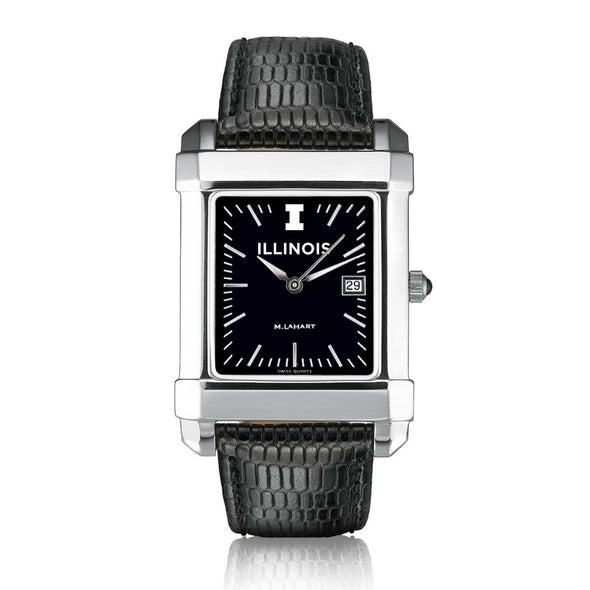 University of Illinois Men's Black Quad with Leather Shot #2