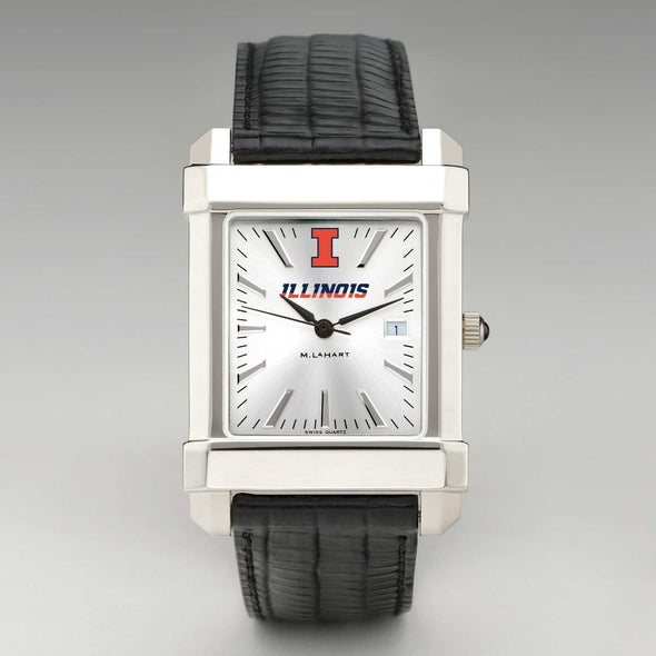 University of Illinois Men's Collegiate Watch with Leather Strap Shot #2