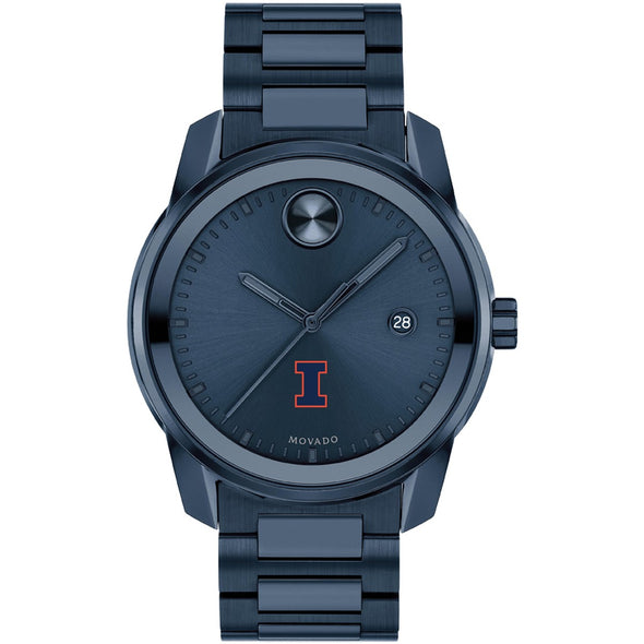 University of Illinois Men&#39;s Movado BOLD Blue Ion with Date Window Shot #2