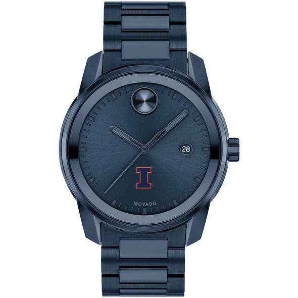 University of Illinois Men's Movado BOLD Blue Ion with Date Window Shot #2