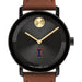 University of Illinois Men's Movado BOLD with Cognac Leather Strap