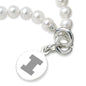 University of Illinois Pearl Bracelet with Sterling Silver Charm Shot #2