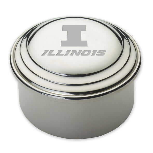 University of Illinois Pewter Keepsake Box Shot #1