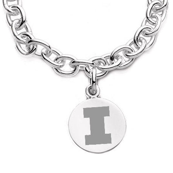 University of Illinois Sterling Silver Charm Bracelet Shot #2