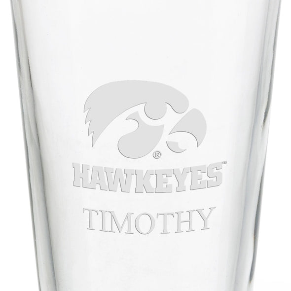 University of Iowa 16 oz Pint Glass- Set of 2 Shot #3