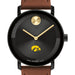 University of Iowa Men's Movado BOLD with Cognac Leather Strap