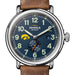 University of Iowa Shinola Watch, The Runwell Automatic 45 mm Blue Dial and British Tan Strap at M.LaHart & Co.
