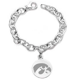 University of Iowa Sterling Silver Charm Bracelet Shot #1