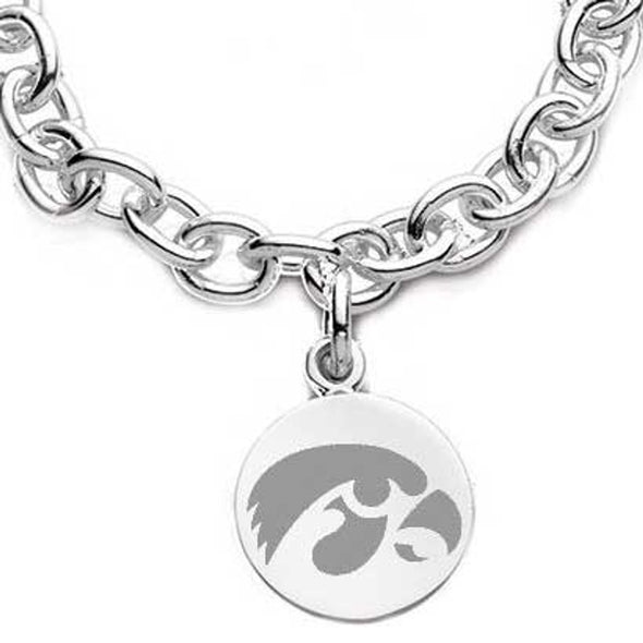 University of Iowa Sterling Silver Charm Bracelet Shot #2