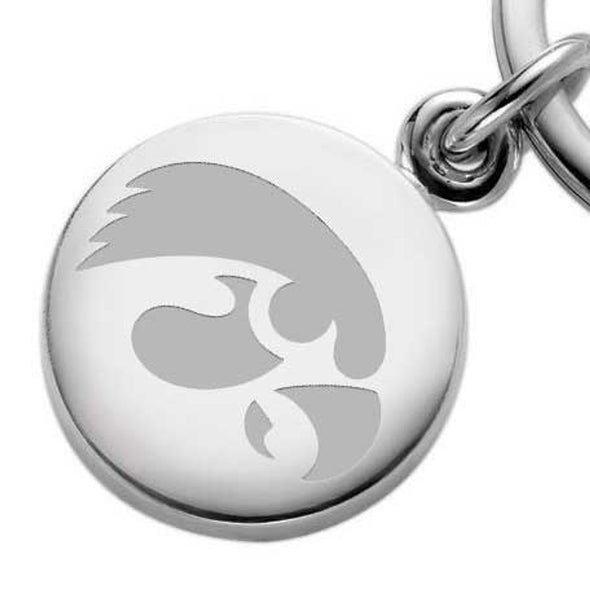 University of Iowa Sterling Silver Insignia Key Ring Shot #2
