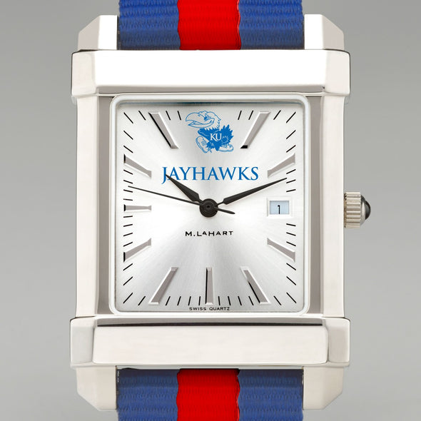 University of Kansas Collegiate Watch with RAF Nylon Strap for Men Shot #1