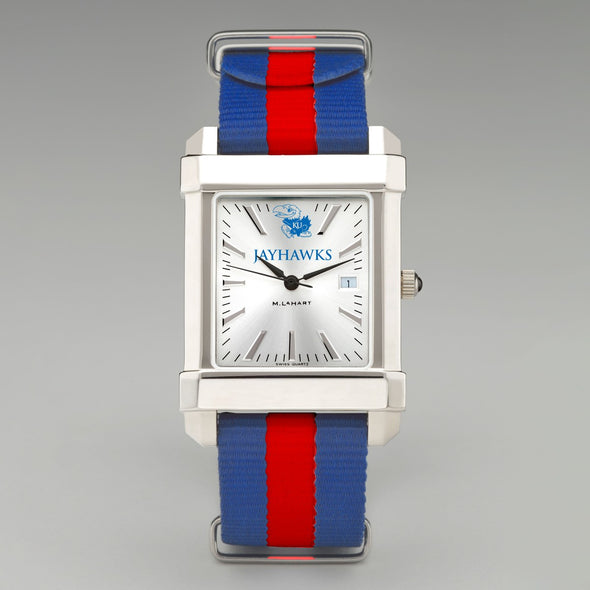 University of Kansas Collegiate Watch with RAF Nylon Strap for Men Shot #2