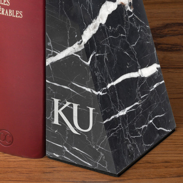 University of Kansas Marble Bookends by M.LaHart Shot #3