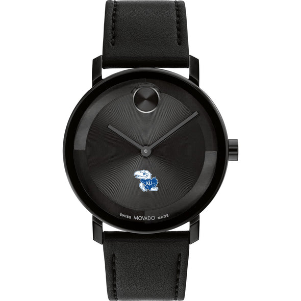 University of Kansas Men's Movado BOLD with Black Leather Strap Shot #2