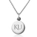 University of Kansas Necklace with Charm in Sterling Silver