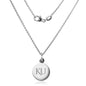 University of Kansas Necklace with Charm in Sterling Silver Shot #2