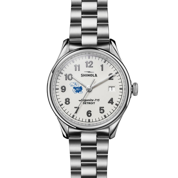 University of Kansas Shinola Watch, The Vinton 38 mm Alabaster Dial at M.LaHart & Co. Shot #2